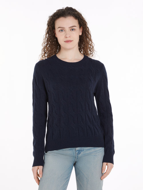 Pure Wool Cable Knit Jumper