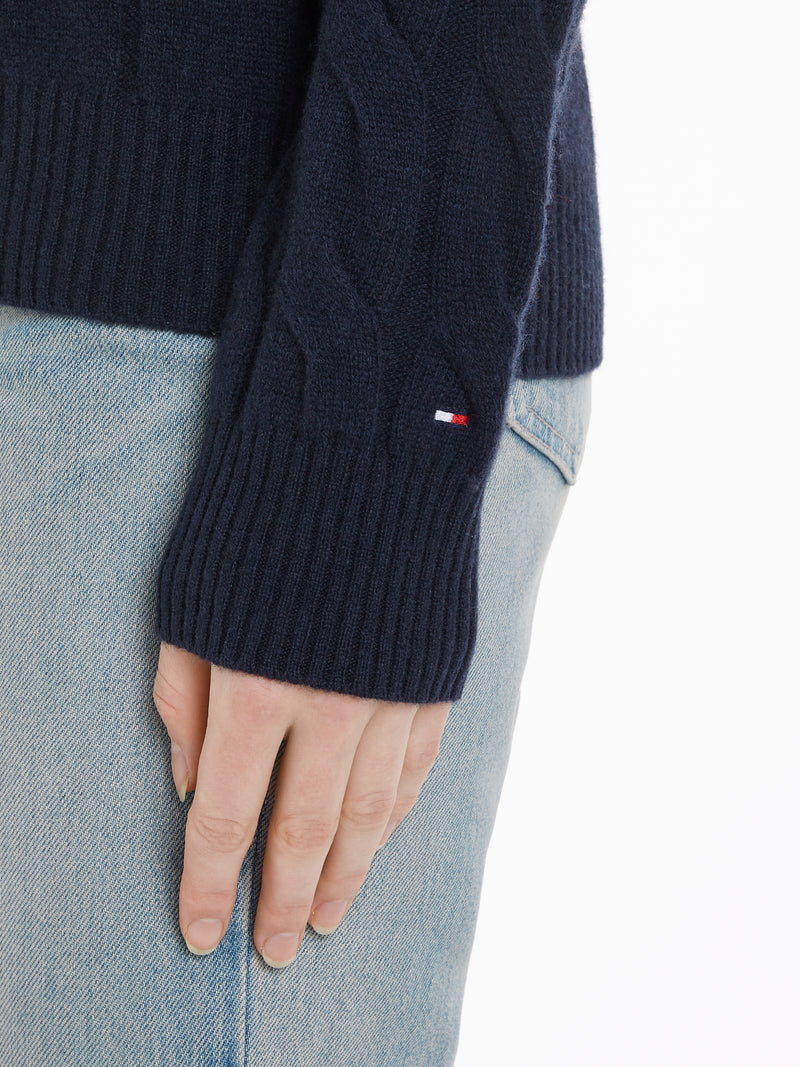 Pure Wool Cable Knit Jumper