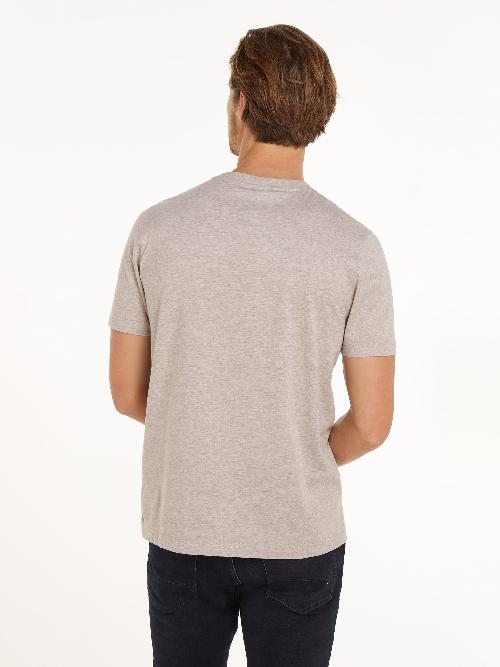 An image of the Tommy Hilfiger Big Hilfiger T-Shirt in Heathered Pebble.