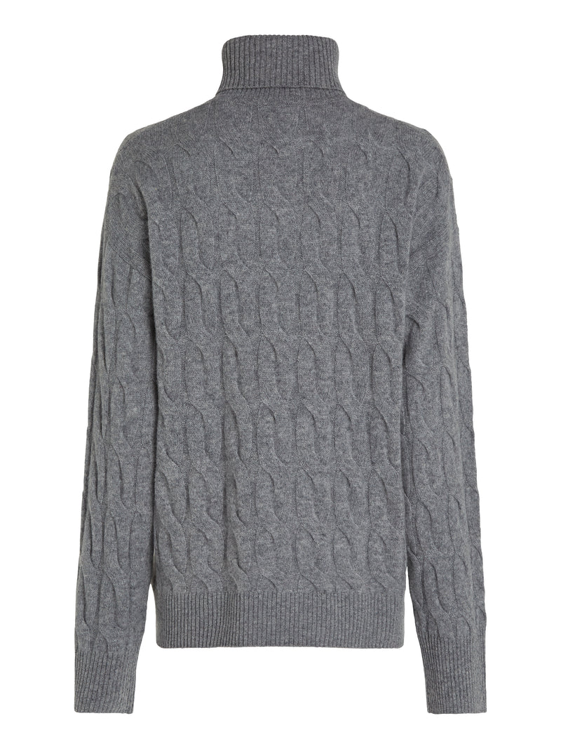 Relaxed Pure Wool Roll Neck Jumper