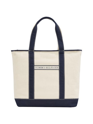 An image of the Tommy Hilfiger Canvas Beach Tote Bag