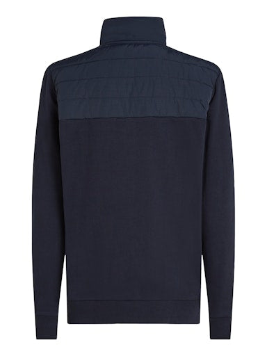 An image of the Tommy Hilfiger Stand Collar Quilted Sweatshirt in Desert Sky.