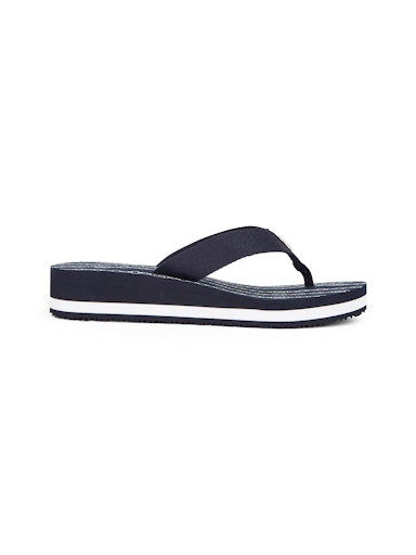 An image of the Tommy Hilfiger TH Monogram Wedge Flip-Flops