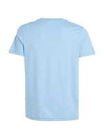 An image of the Tommy Hilfiger Logo Slim Fit T-Shirt in Vessel Blue.