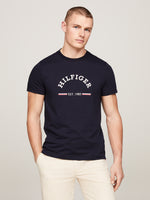 An image of the Tommy Hilfiger Logo Slim Fit T-Shirt in Desert Sky.