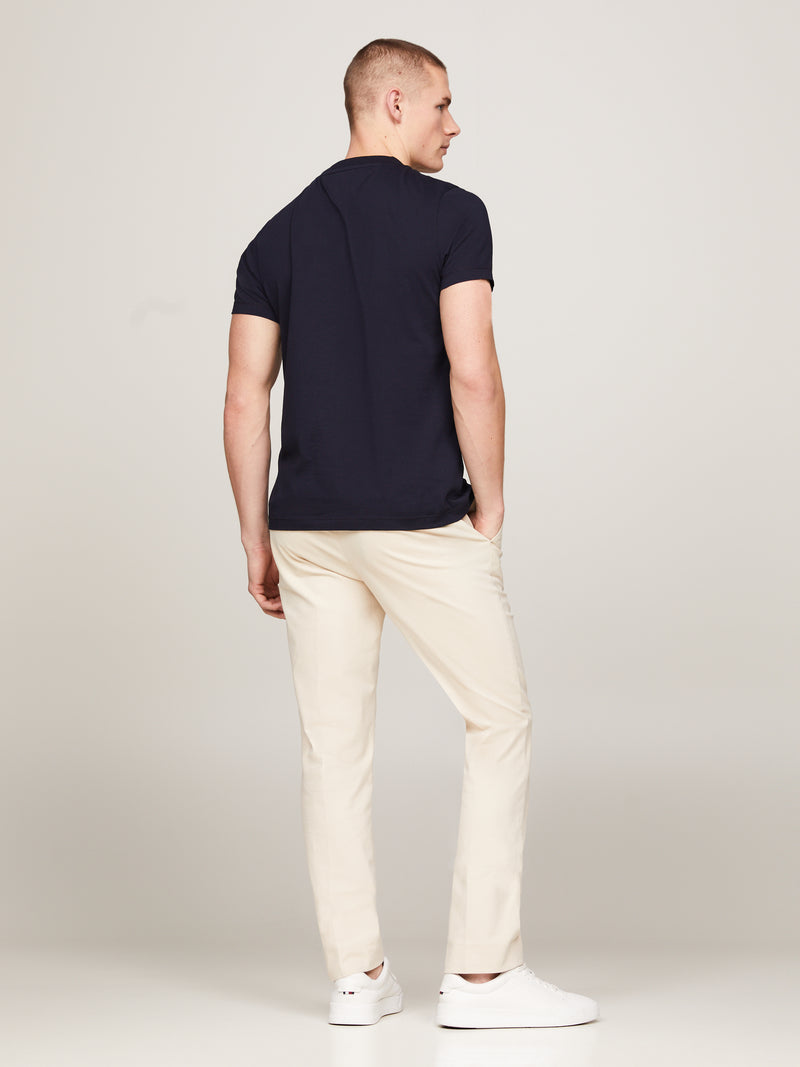 An image of the Tommy Hilfiger Logo Slim Fit T-Shirt in Desert Sky.