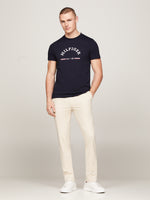 An image of the Tommy Hilfiger Logo Slim Fit T-Shirt in Desert Sky.