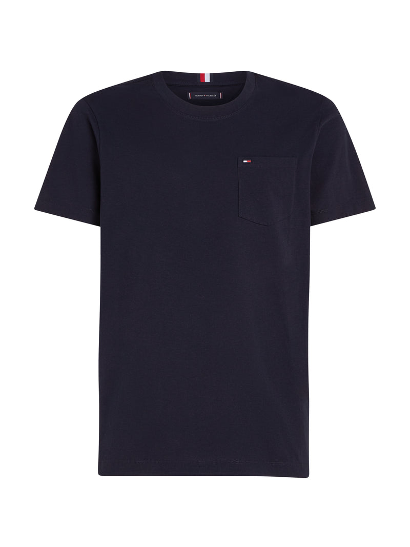 An image of the Tommy Hilfiger Crew Neck Patch Pocket T-Shirt in the colour Desert Sky.