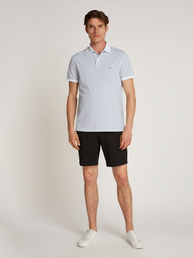 An image of the Tommy Hilfiger Performance Pique Polo Shirt in White/Desert Sky.