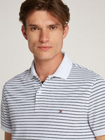 An image of the Tommy Hilfiger Performance Pique Polo Shirt in White/Desert Sky.