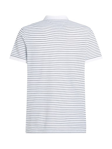 An image of the Tommy Hilfiger Performance Pique Polo Shirt in White/Desert Sky.