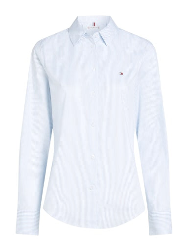 An image of the Tommy Hilfiger Poplin Regular Fit Shirt in Classic Ithaka Stp Breezy Blue.