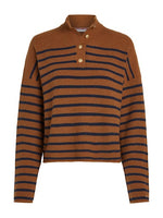 An image of the Tommy Hilfiger Gold Button Polo Sweaterin Highland Khaki / Dark Night Navy Stp.