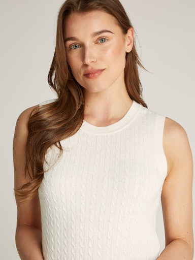 An image of the Tommy Hilfiger Mini Cable Sweater Vest