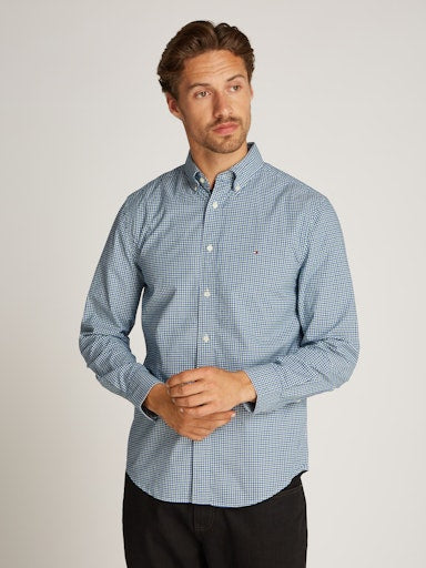 An image of the Tommy Hilfiger Flex Poplin Gingham Shirt