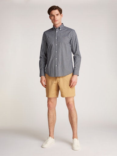 An image of the Tommy Hilfiger Flex Poplin Mini Check Shirt