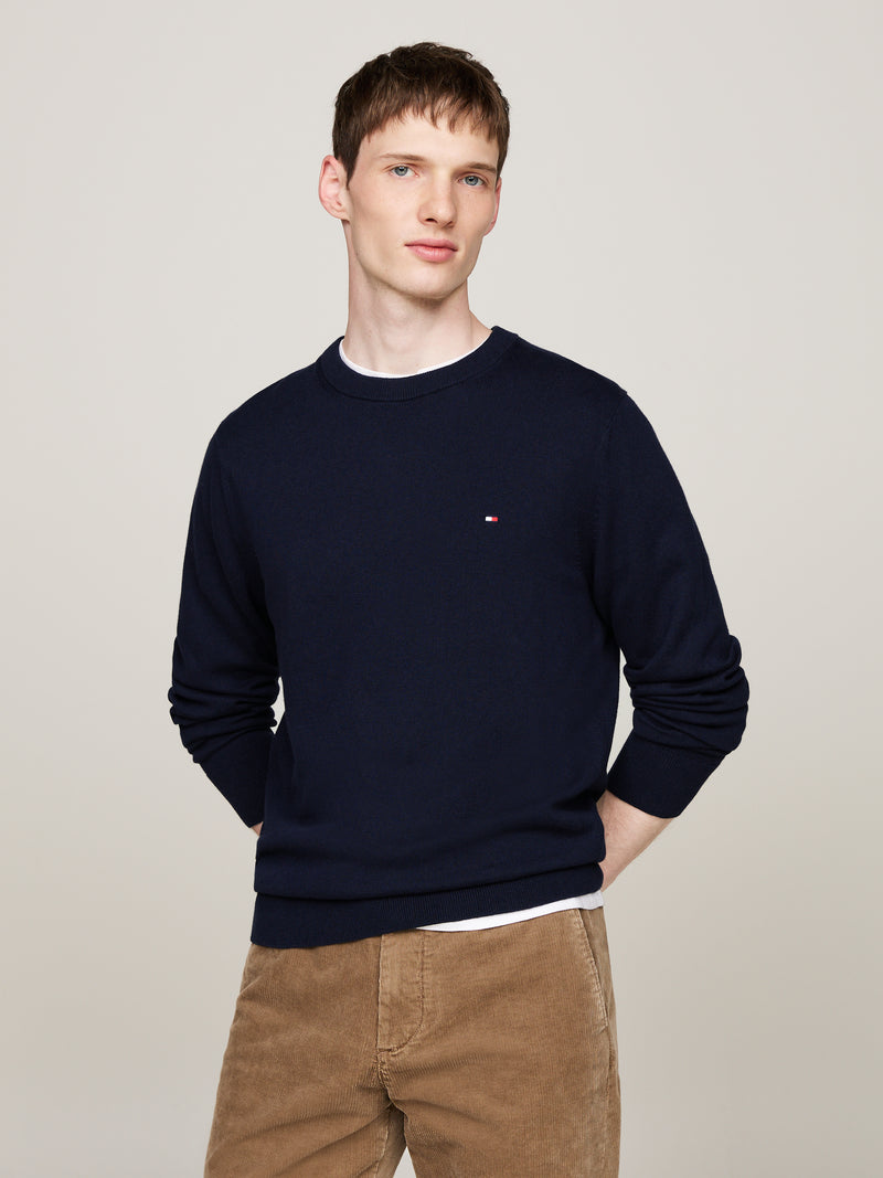 Crew Neck Jumper with Cashmere