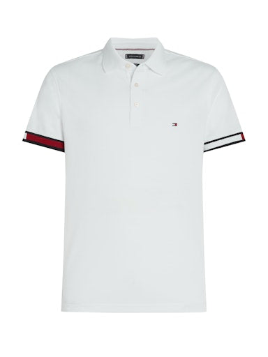 An image of the Tommy Hilfiger Flag Cuff Slim Polo