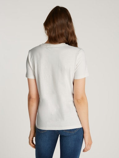 An image of the Tommy Hilfiger Reg Script T-Shirt in Ivory Petal.