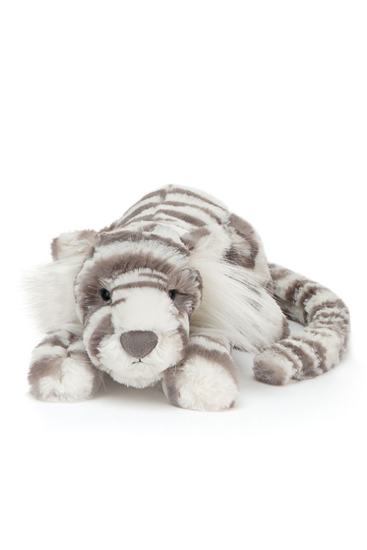 An image of Jellycat Sacha Snow Tiger Little.