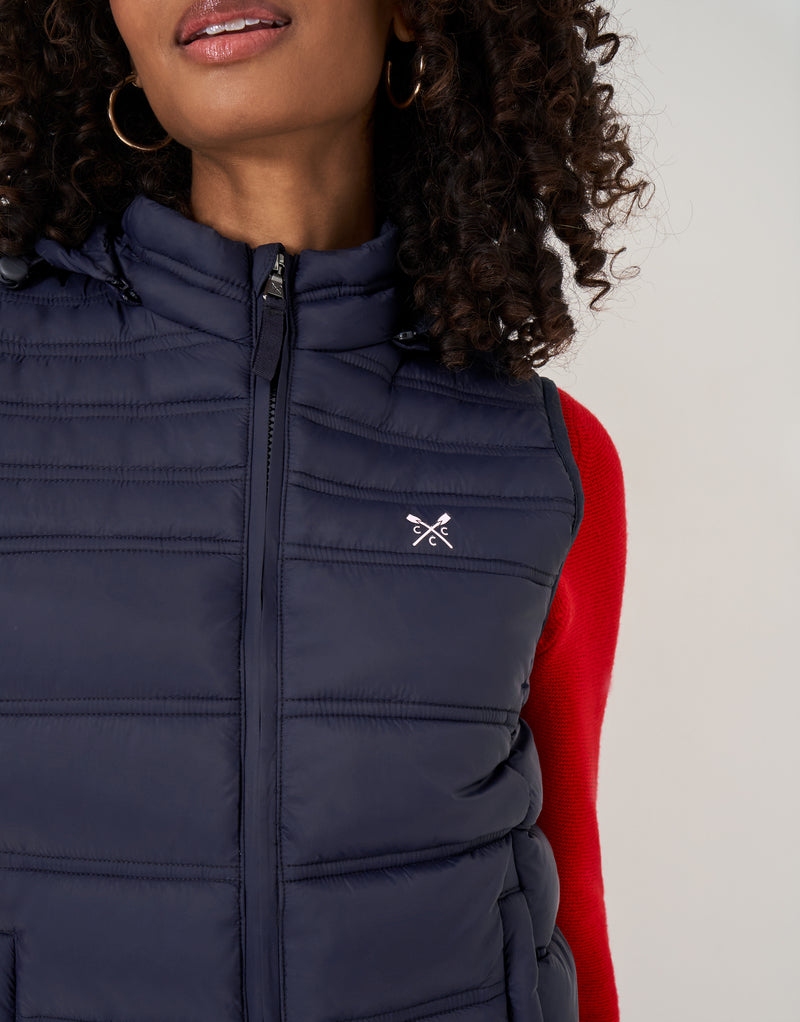 An image of the Crew Clothing Lightweight Padded Gilet