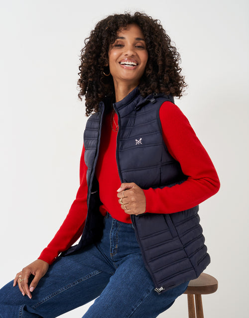 An image of the Crew Clothing Lightweight Padded Gilet