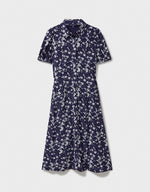 An image of the Crew Clothing Odelia Shirt Dress in Cleo Navy.