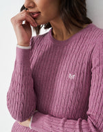 An image of the Crew Clothing Heritage Cable Jumper