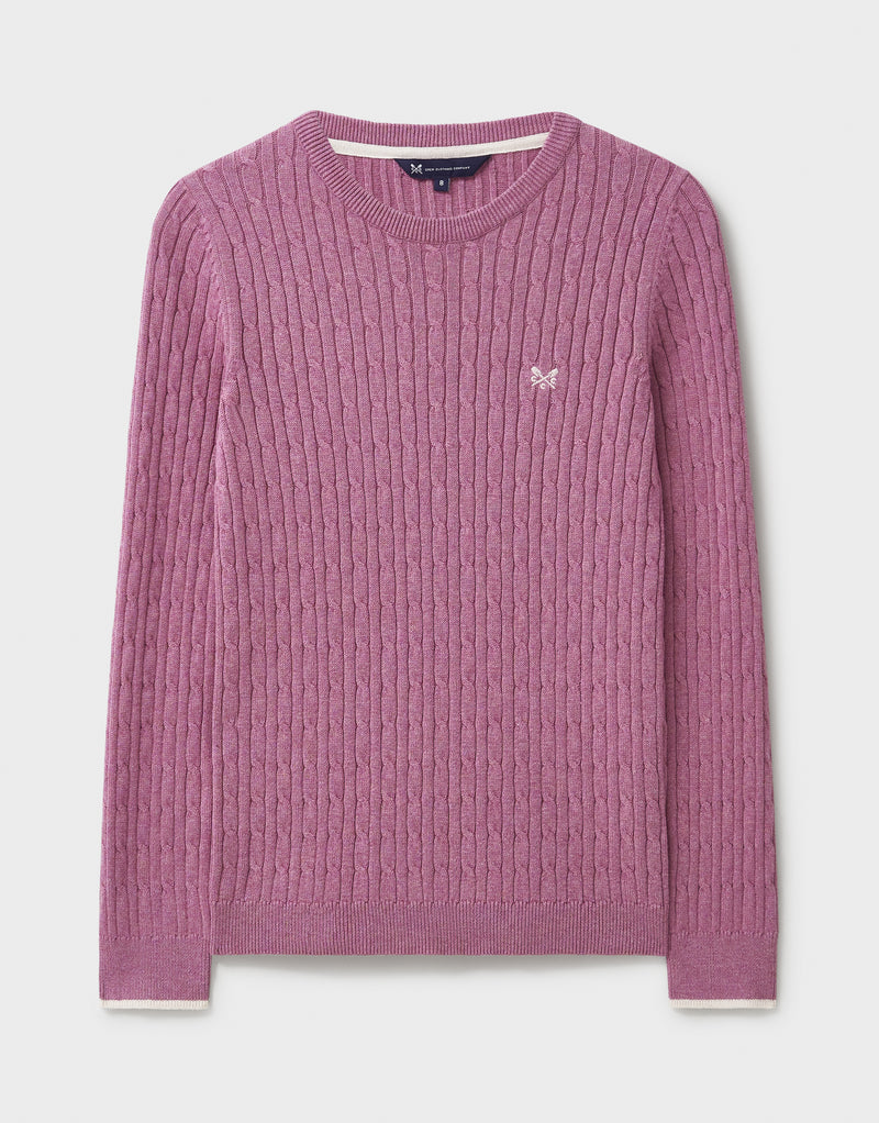 An image of the Crew Clothing Heritage Cable Jumper