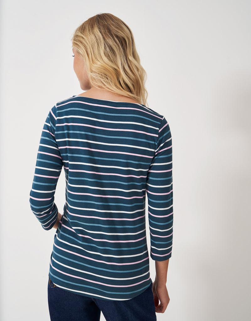 An image of the Crew Clothing Essential Breton Top