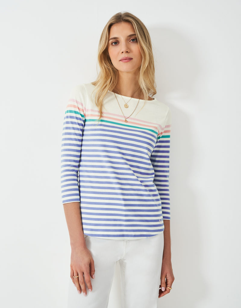 An image of the Crew Clothing Essential Breton Top