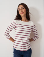 An image of the Crew Clothing Essential Breton Top