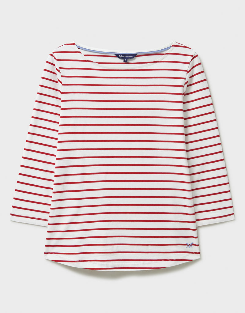 An image of the Crew Clothing Essential Breton Top