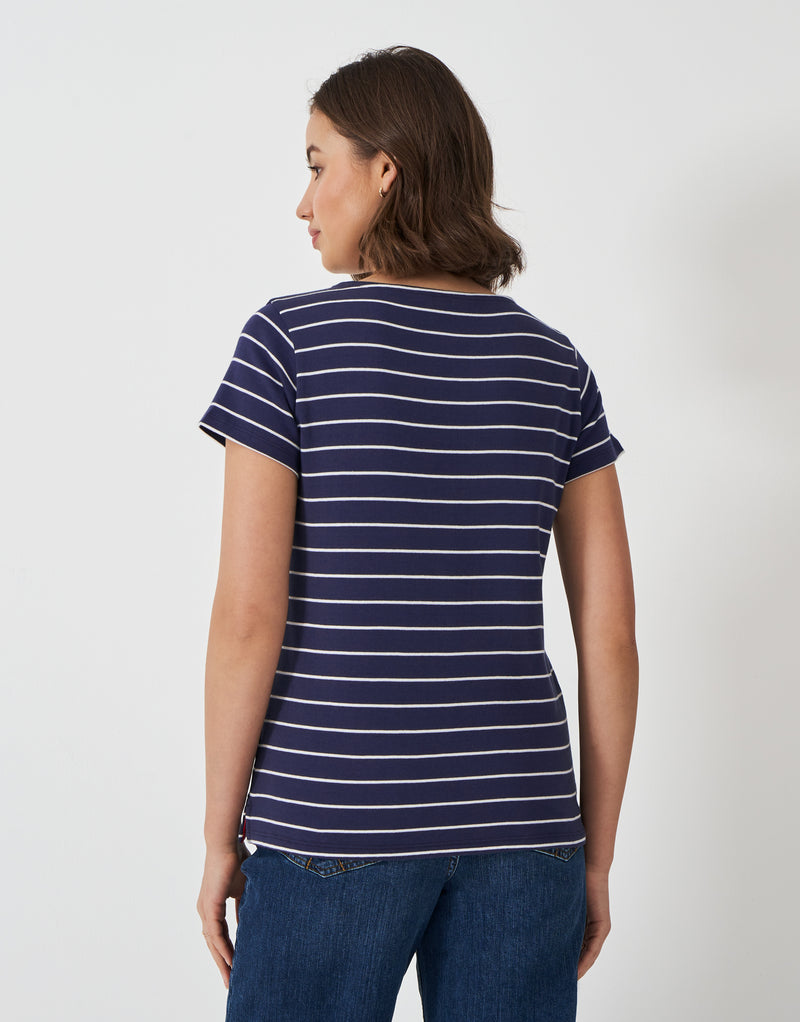 An image of the Crew Clothing Ultimate Stripe Heavyweight Cotton T-Shirt