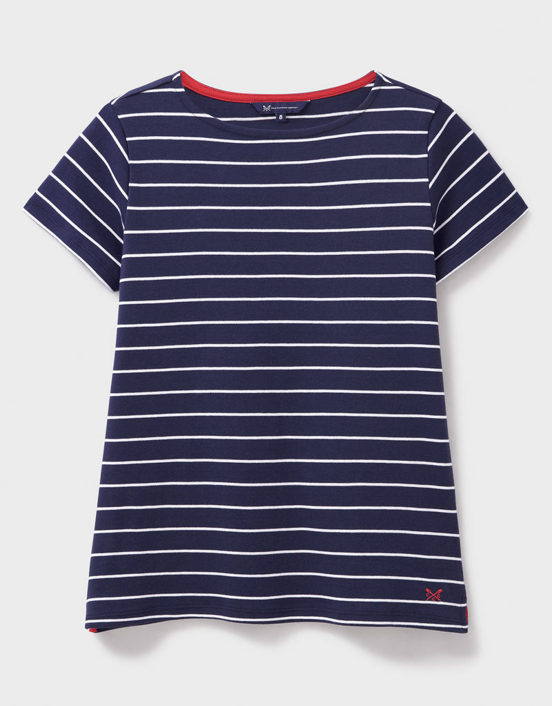 An image of the Crew Clothing Ultimate Stripe Heavyweight Cotton T-Shirt