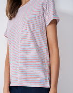 An image of the Crew Clothing Stripe Crew Neck Slub T-Shirt