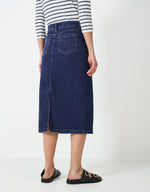 An image of the Crew Clothing Mia Denim Midi Skirt