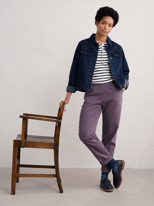 An image of the Seasalt Waterdance Trousers in Purple.