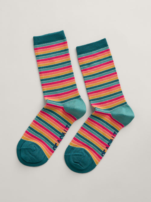 An image of the Seasalt Women's Sparkle Sailor Socks in Weatherboard Dark Jade Mix.