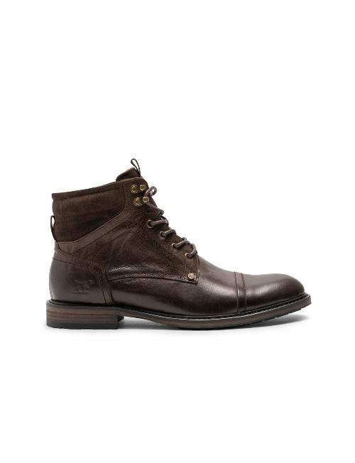 An image of the Rodd & Gunn Dunedin Military Boots in Chocolate Wash.