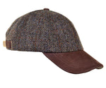 An image of the Heather Accessories Glencairn Harris Tweed Baseball Cap