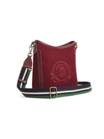 An image of the Fairfax & Favor Richmond Messenger Bag in Ruby.