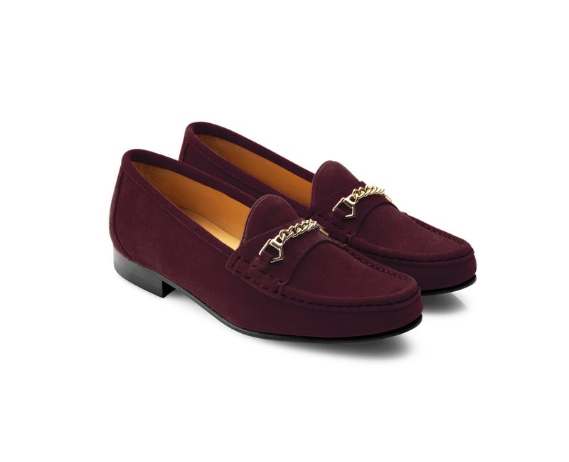 An image of the Fairfax & Favor Apsley Loafer in Plum.