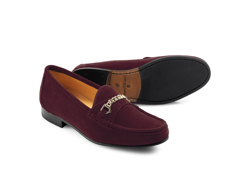 An image of the Fairfax & Favor Apsley Loafer in Plum.