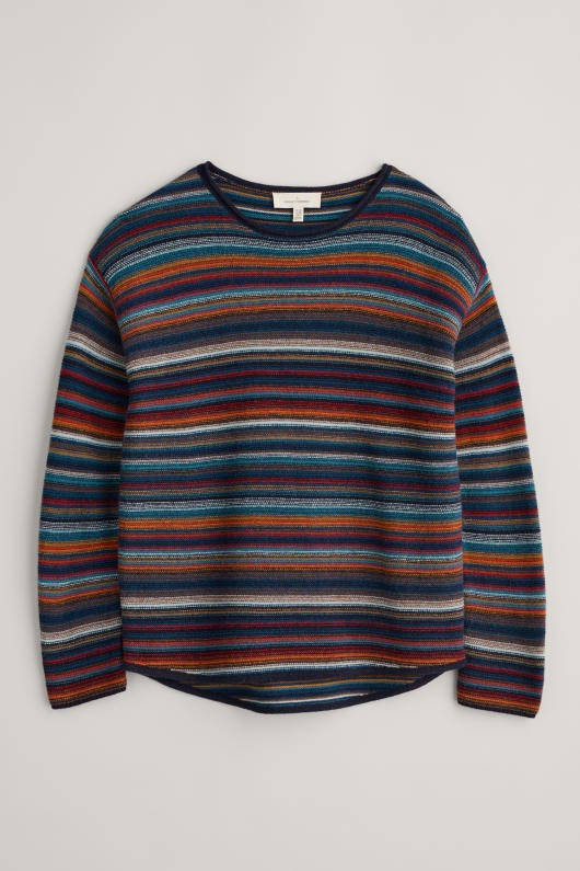 An image of the Seasalt Fruity Jumper II in Ripple Marks Galley Mix.