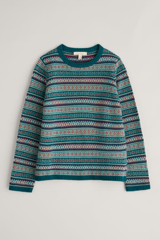 An image of the Seasalt Percella Cove Jumper in Wheal Towan Seashore Mix.