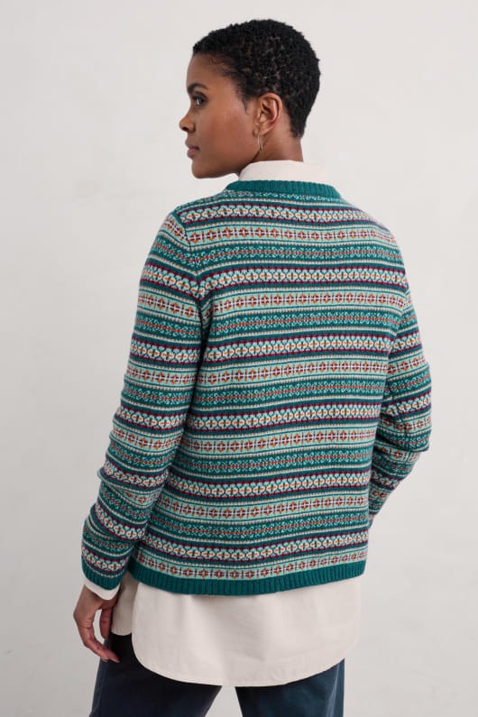 An image of the Seasalt Percella Cove Jumper in Wheal Towan Seashore Mix.