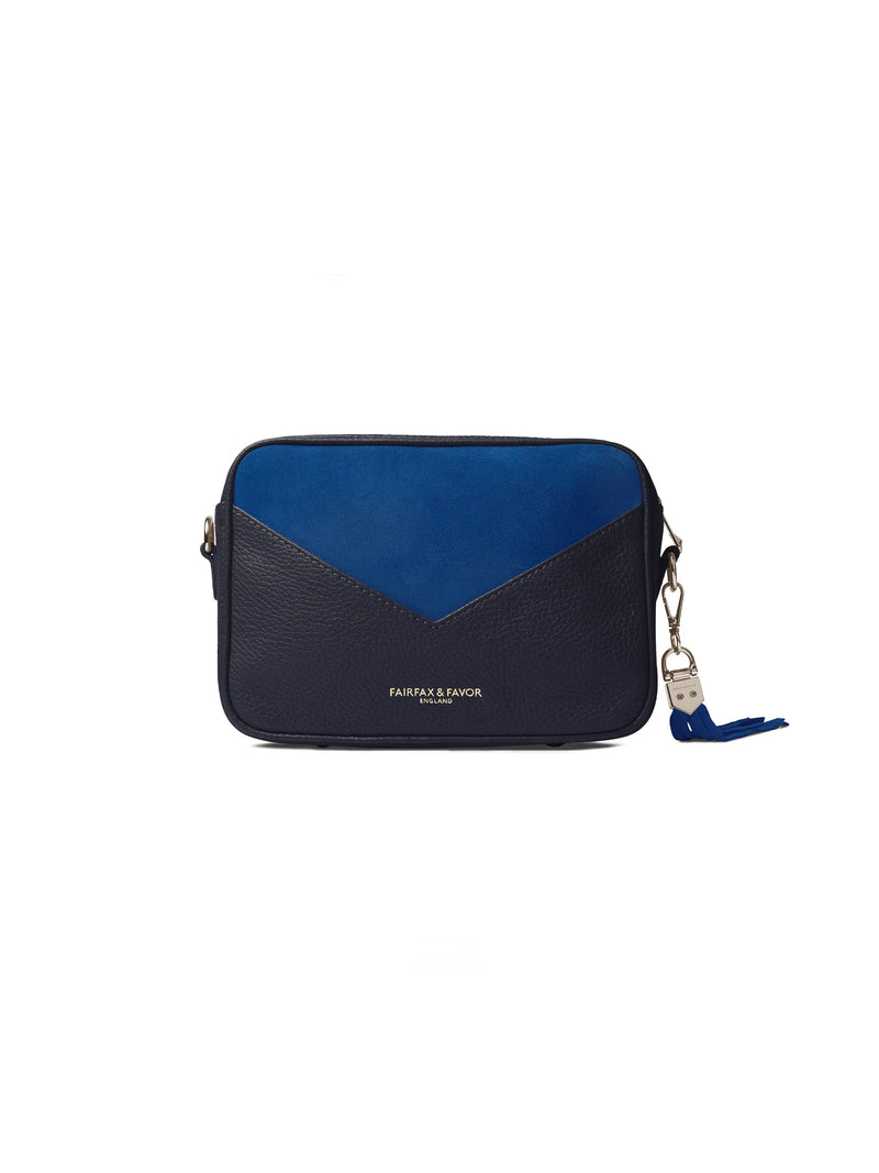 An image of the Fairfax & Favor Finsbury Bag in Porto Blue.