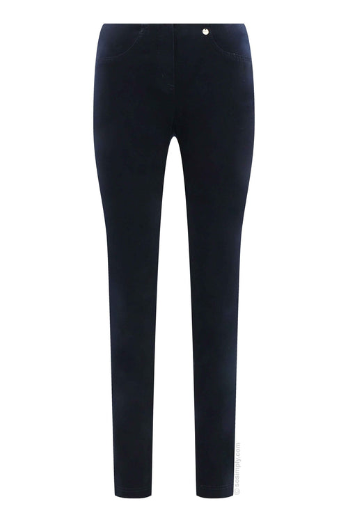 An image of the Robell Bella Trousers in Navy.