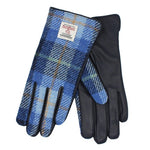 An image of the Heather Accessories Skye Harris Tweed And Leather Women's Gloves